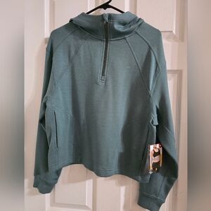 Women's Green Half-Zip Sweater